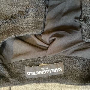 Karl Lagerfeld Black Textured Jacket Size Small